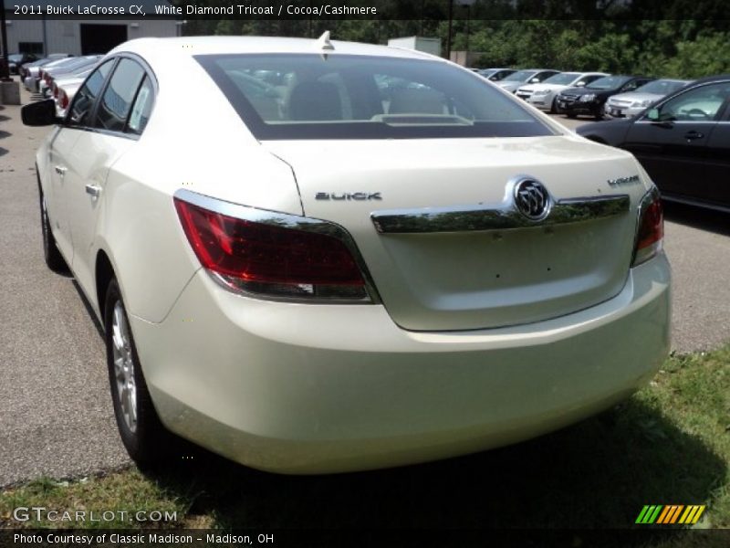 White Diamond Tricoat / Cocoa/Cashmere 2011 Buick LaCrosse CX