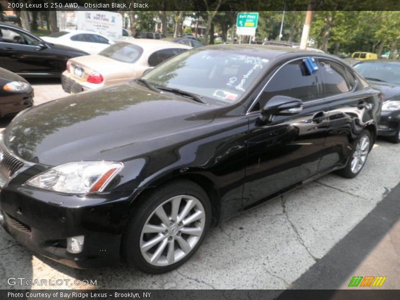 Obsidian Black / Black 2009 Lexus IS 250 AWD