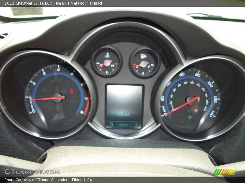 Ice Blue Metallic / Jet Black 2011 Chevrolet Cruze ECO