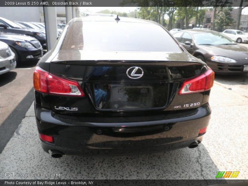 Obsidian Black / Black 2009 Lexus IS 250 AWD