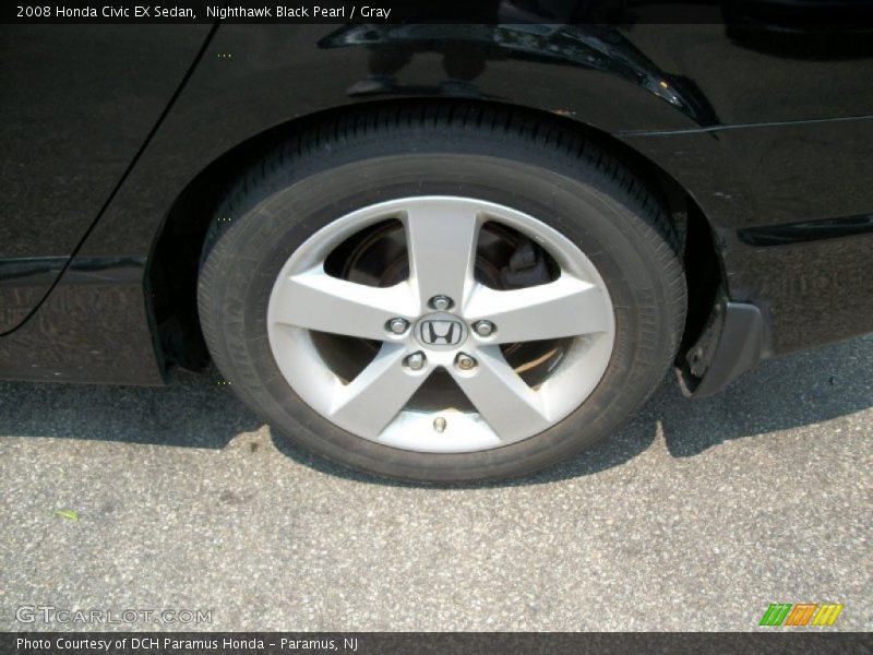 Nighthawk Black Pearl / Gray 2008 Honda Civic EX Sedan