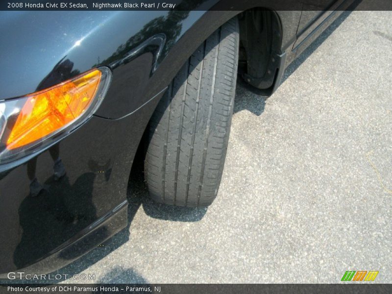 Nighthawk Black Pearl / Gray 2008 Honda Civic EX Sedan