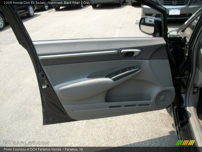 Nighthawk Black Pearl / Gray 2008 Honda Civic EX Sedan