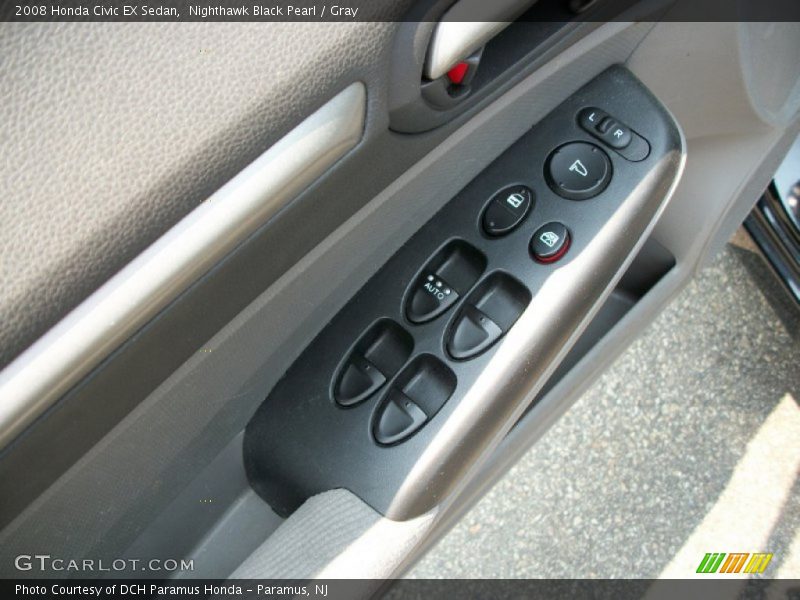 Nighthawk Black Pearl / Gray 2008 Honda Civic EX Sedan