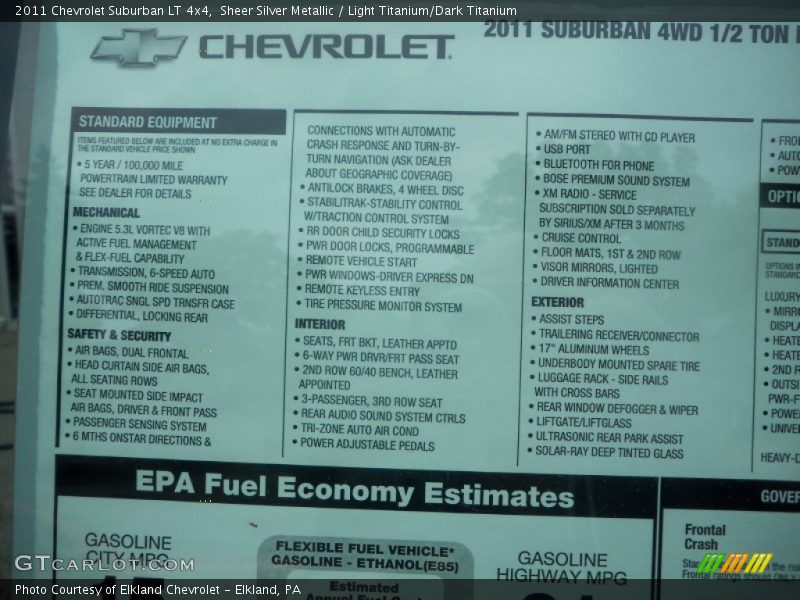 Sheer Silver Metallic / Light Titanium/Dark Titanium 2011 Chevrolet Suburban LT 4x4