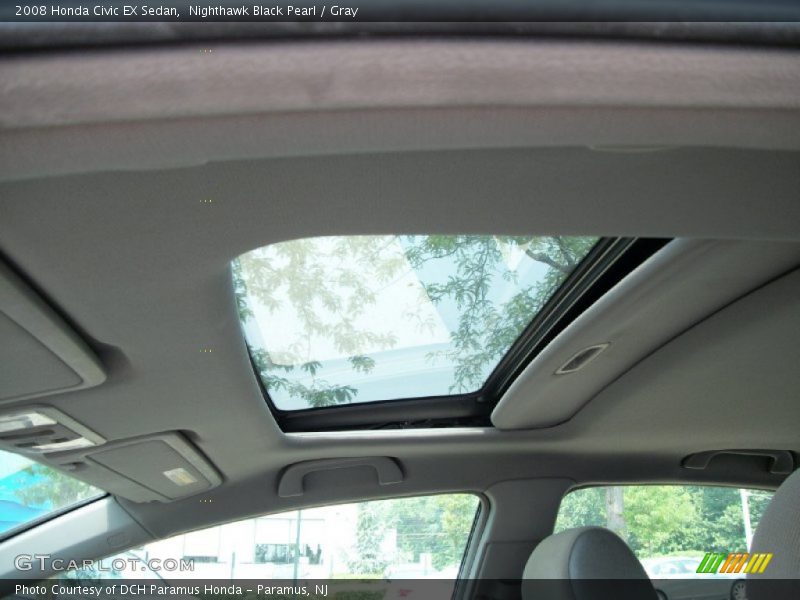 Nighthawk Black Pearl / Gray 2008 Honda Civic EX Sedan