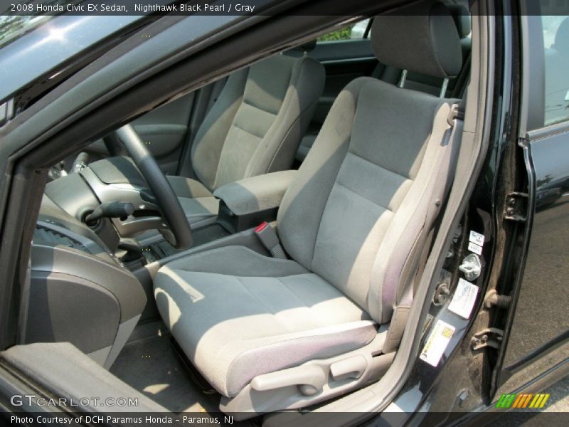 Nighthawk Black Pearl / Gray 2008 Honda Civic EX Sedan