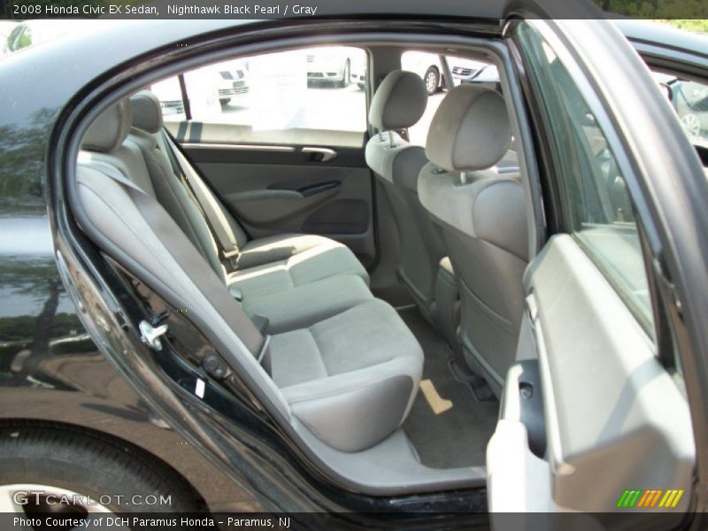 Nighthawk Black Pearl / Gray 2008 Honda Civic EX Sedan