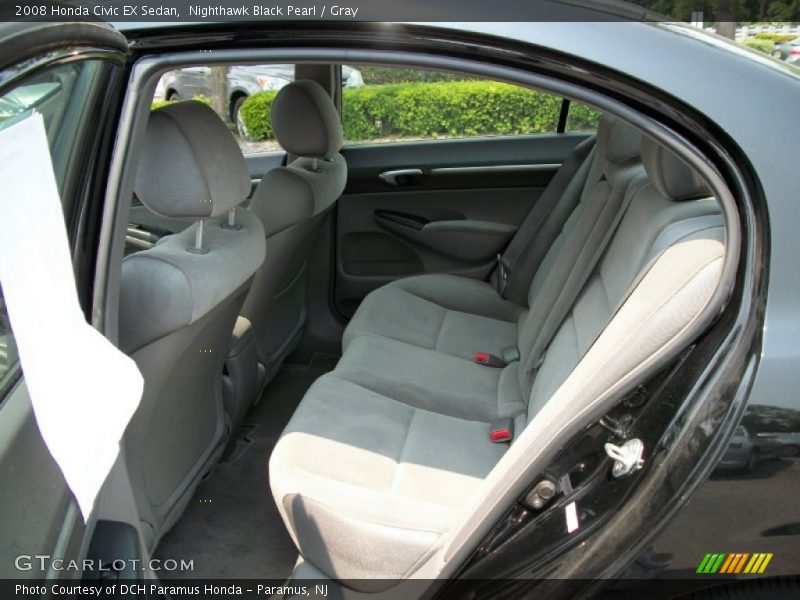 Nighthawk Black Pearl / Gray 2008 Honda Civic EX Sedan