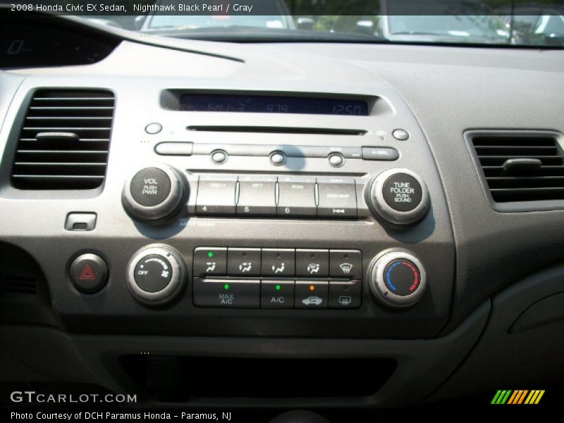 Nighthawk Black Pearl / Gray 2008 Honda Civic EX Sedan