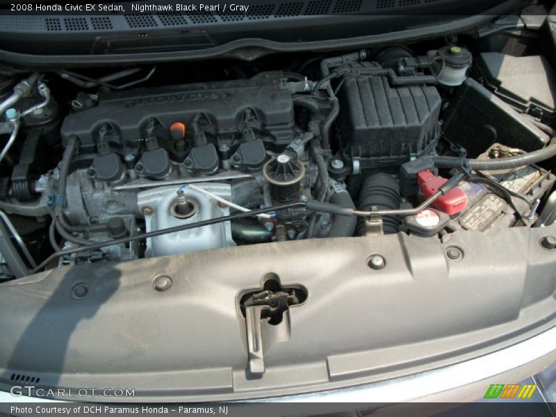Nighthawk Black Pearl / Gray 2008 Honda Civic EX Sedan