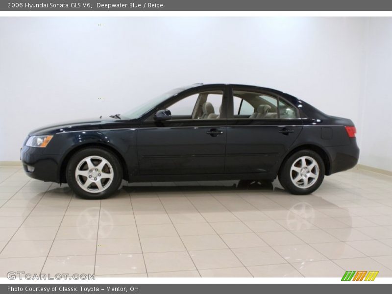 Deepwater Blue / Beige 2006 Hyundai Sonata GLS V6
