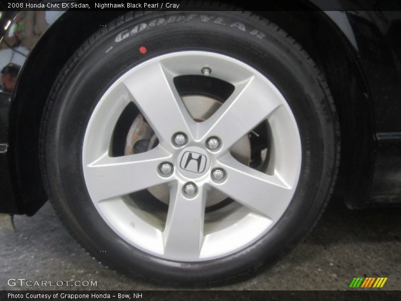 Nighthawk Black Pearl / Gray 2008 Honda Civic EX Sedan