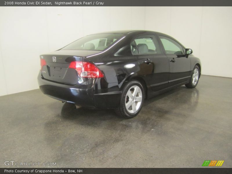 Nighthawk Black Pearl / Gray 2008 Honda Civic EX Sedan