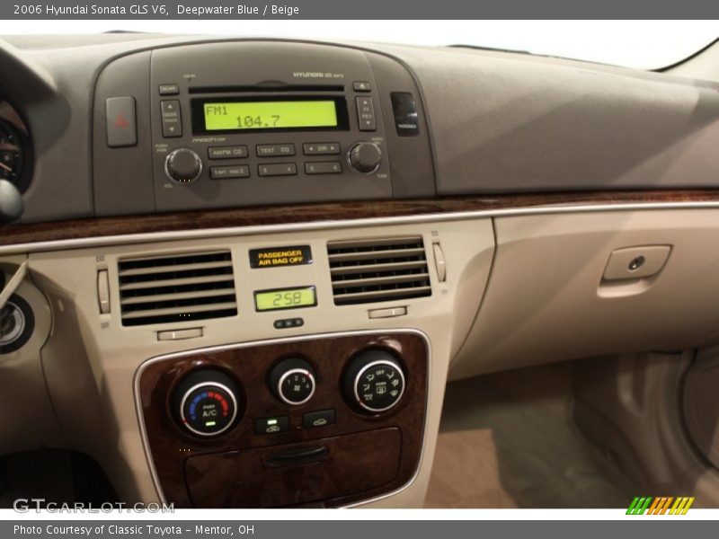 Deepwater Blue / Beige 2006 Hyundai Sonata GLS V6