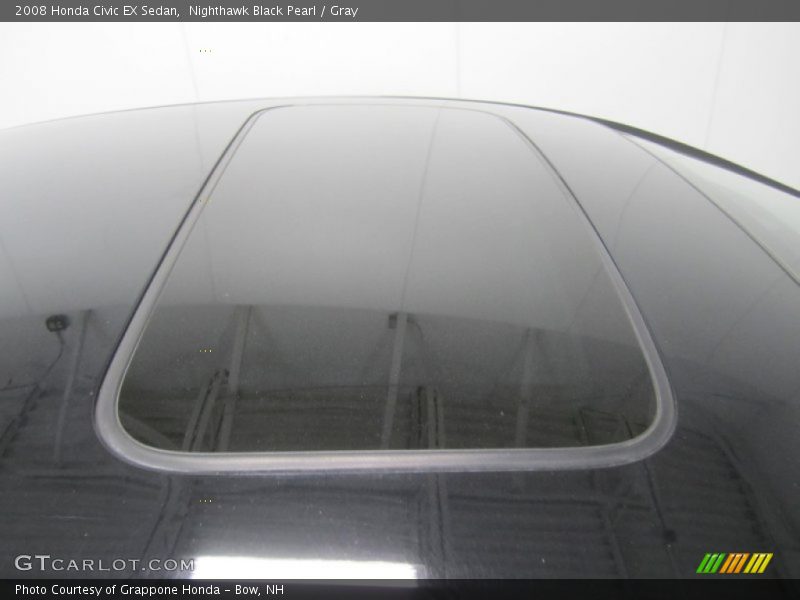 Nighthawk Black Pearl / Gray 2008 Honda Civic EX Sedan