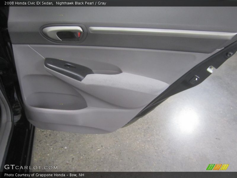 Nighthawk Black Pearl / Gray 2008 Honda Civic EX Sedan