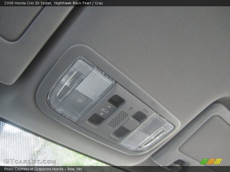 Nighthawk Black Pearl / Gray 2008 Honda Civic EX Sedan