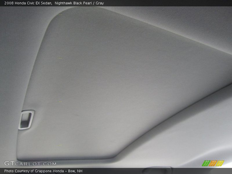 Nighthawk Black Pearl / Gray 2008 Honda Civic EX Sedan