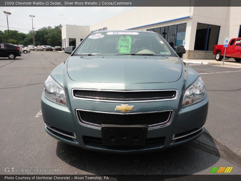 Silver Moss Metallic / Cocoa/Cashmere 2009 Chevrolet Malibu LS Sedan