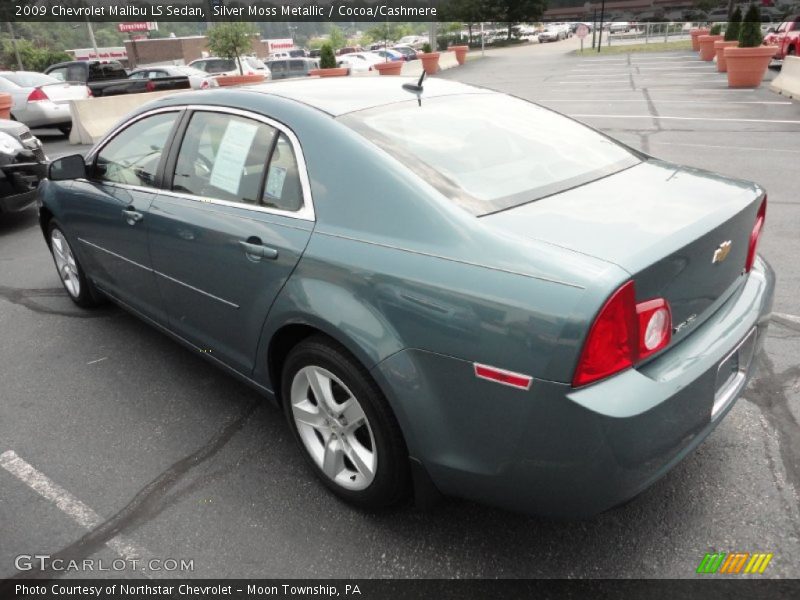 Silver Moss Metallic / Cocoa/Cashmere 2009 Chevrolet Malibu LS Sedan