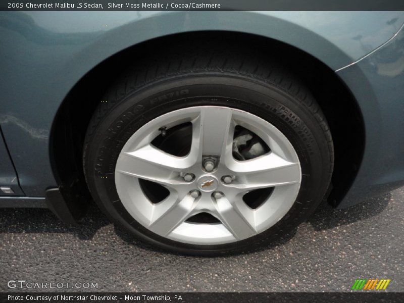 Silver Moss Metallic / Cocoa/Cashmere 2009 Chevrolet Malibu LS Sedan
