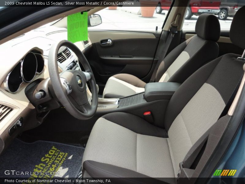Silver Moss Metallic / Cocoa/Cashmere 2009 Chevrolet Malibu LS Sedan