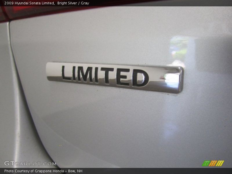 Bright Silver / Gray 2009 Hyundai Sonata Limited
