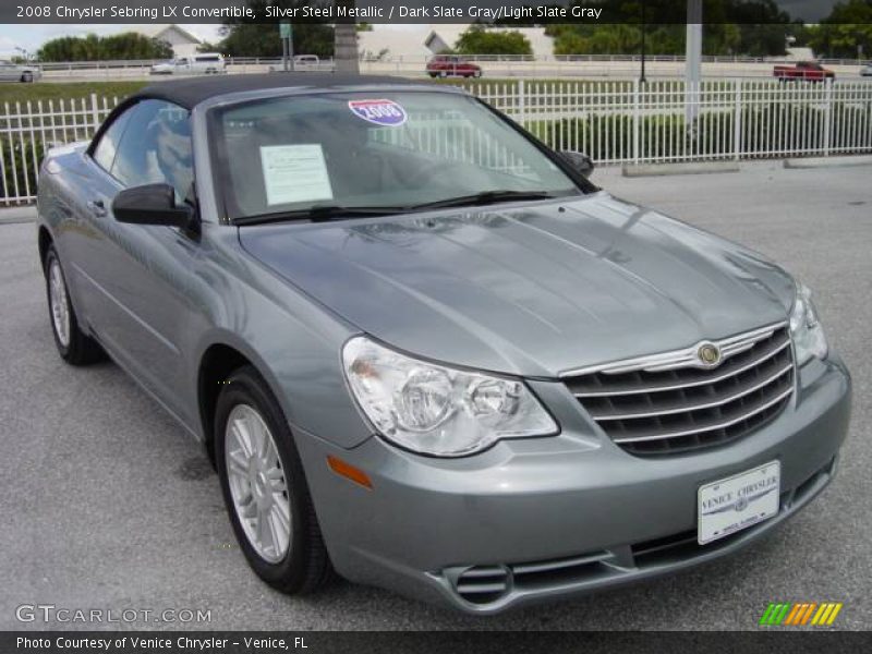 Silver Steel Metallic / Dark Slate Gray/Light Slate Gray 2008 Chrysler Sebring LX Convertible
