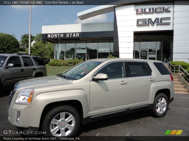 Gold Mist Metallic / Jet Black 2011 GMC Terrain SLE AWD