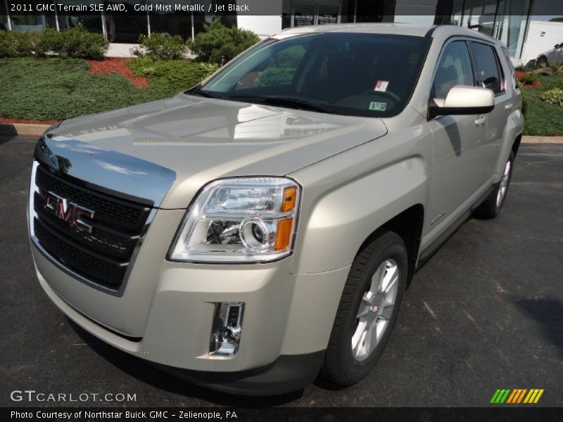 Gold Mist Metallic / Jet Black 2011 GMC Terrain SLE AWD