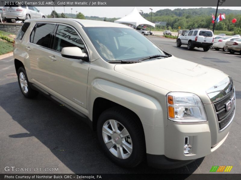Gold Mist Metallic / Jet Black 2011 GMC Terrain SLE AWD