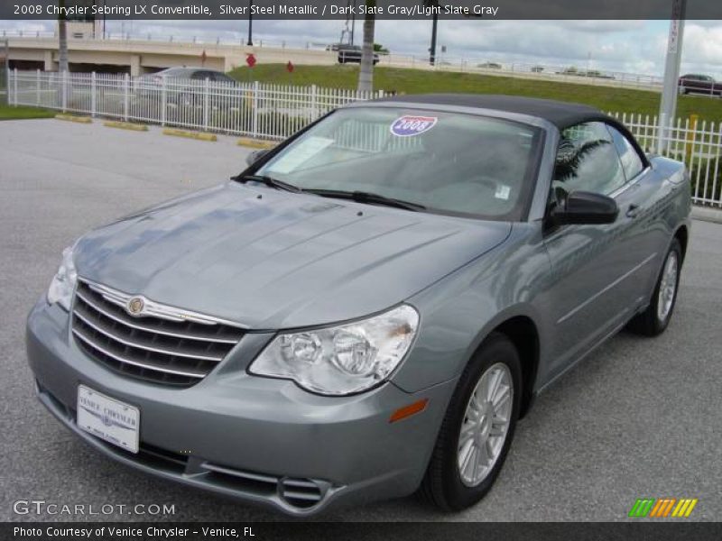 Silver Steel Metallic / Dark Slate Gray/Light Slate Gray 2008 Chrysler Sebring LX Convertible