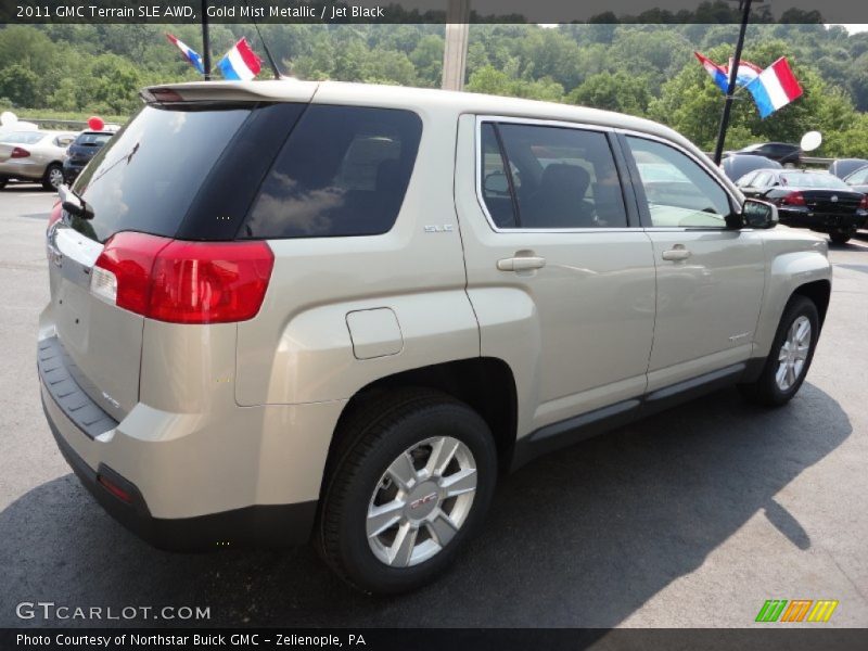 Gold Mist Metallic / Jet Black 2011 GMC Terrain SLE AWD