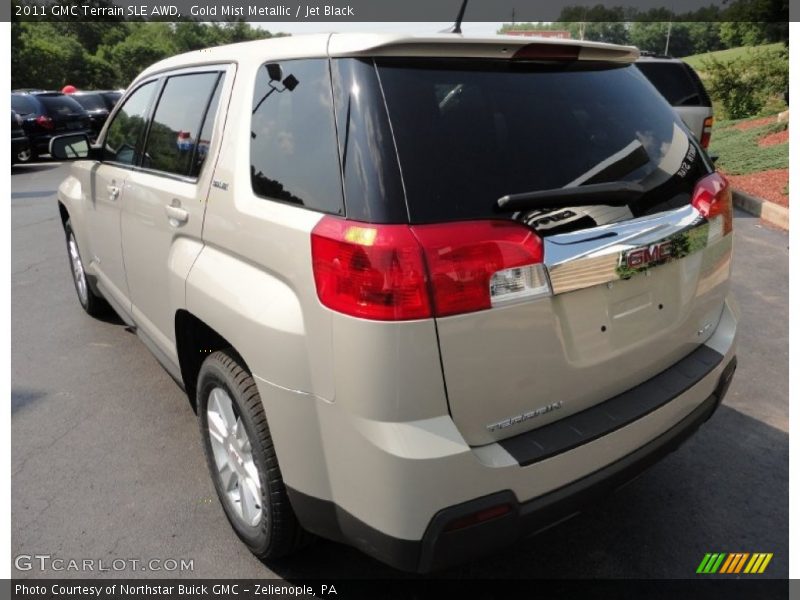 Gold Mist Metallic / Jet Black 2011 GMC Terrain SLE AWD