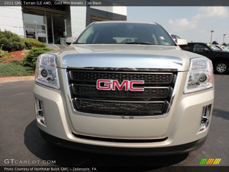 Gold Mist Metallic / Jet Black 2011 GMC Terrain SLE AWD