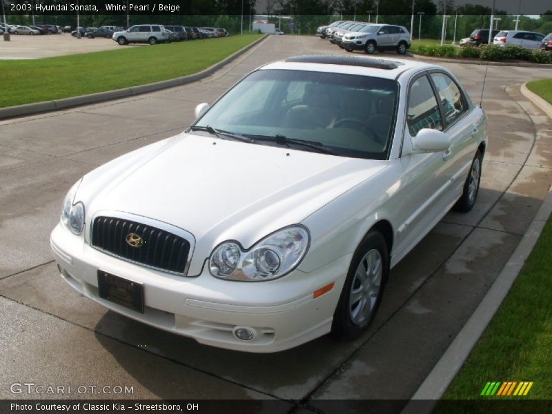 White Pearl / Beige 2003 Hyundai Sonata