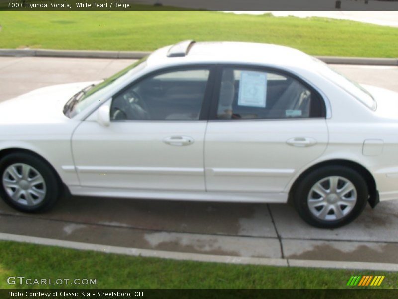 White Pearl / Beige 2003 Hyundai Sonata