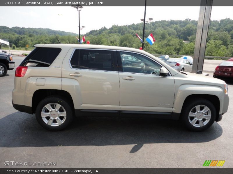 Gold Mist Metallic / Jet Black 2011 GMC Terrain SLE AWD