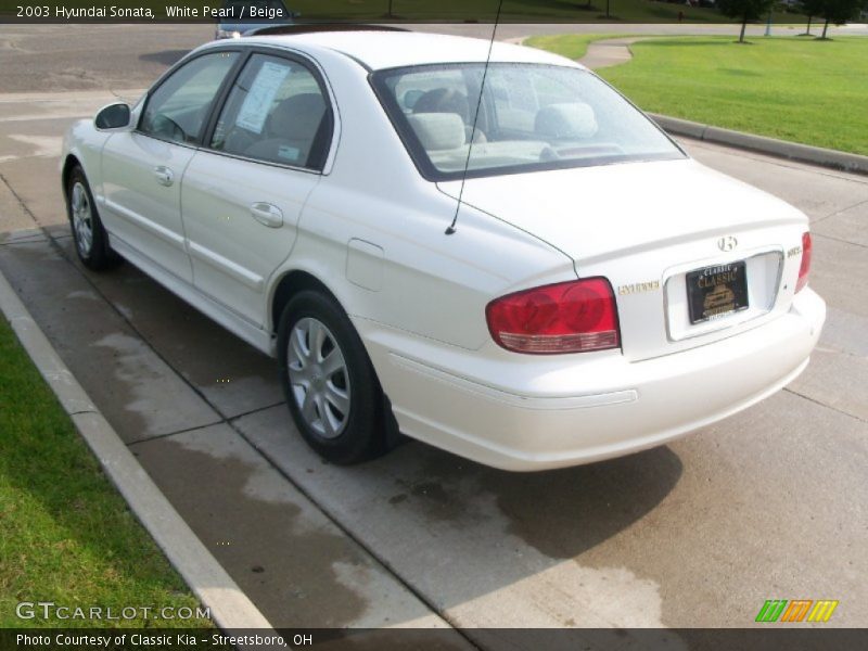 White Pearl / Beige 2003 Hyundai Sonata