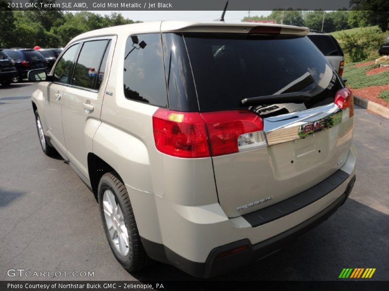 Gold Mist Metallic / Jet Black 2011 GMC Terrain SLE AWD