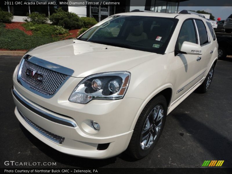 White Diamond Tintcoat / Cashmere 2011 GMC Acadia Denali AWD