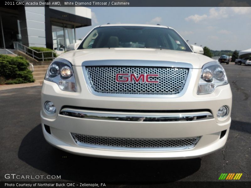 White Diamond Tintcoat / Cashmere 2011 GMC Acadia Denali AWD