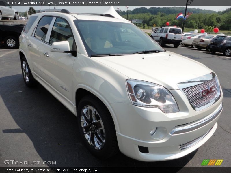 White Diamond Tintcoat / Cashmere 2011 GMC Acadia Denali AWD