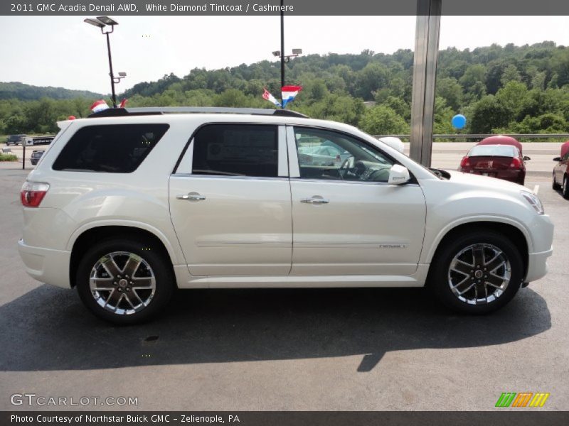 White Diamond Tintcoat / Cashmere 2011 GMC Acadia Denali AWD