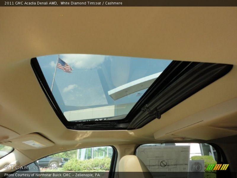 White Diamond Tintcoat / Cashmere 2011 GMC Acadia Denali AWD