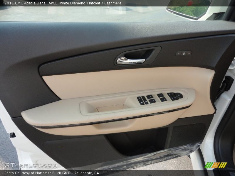 White Diamond Tintcoat / Cashmere 2011 GMC Acadia Denali AWD
