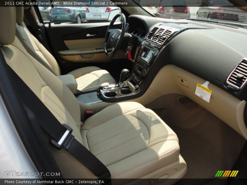 White Diamond Tintcoat / Cashmere 2011 GMC Acadia Denali AWD