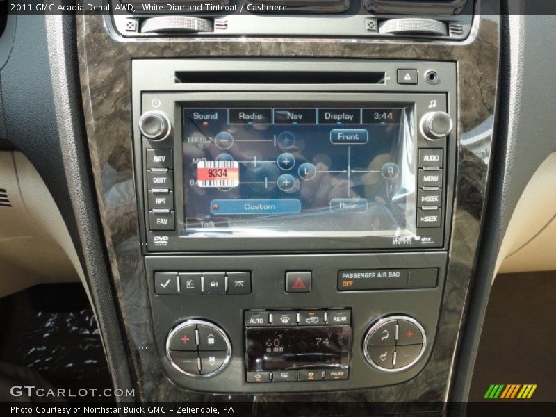 White Diamond Tintcoat / Cashmere 2011 GMC Acadia Denali AWD