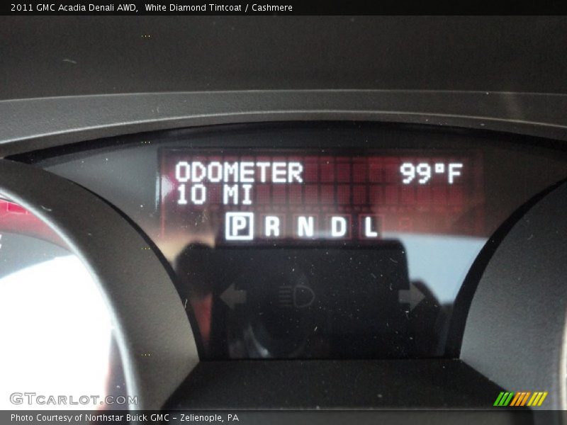 White Diamond Tintcoat / Cashmere 2011 GMC Acadia Denali AWD